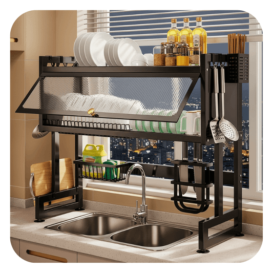 Escurridor Platos Loza Con Tapa