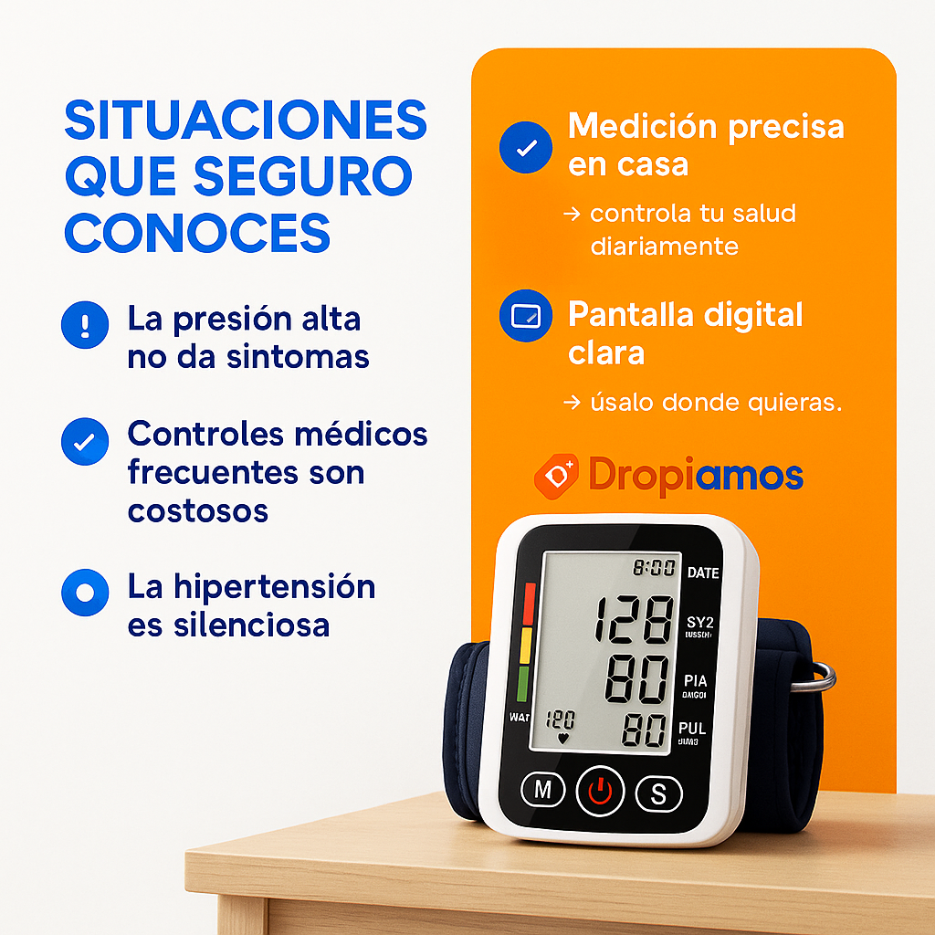 Imagen promocional del tensiómetro con diseño adaptado